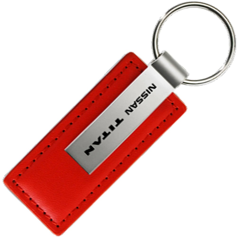 Nissan Titan Leather Keychain - (Red)