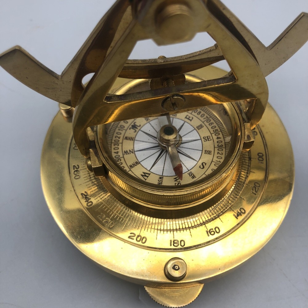 Brass Telescope Compass Feel The Distant Objects Nearer *READ