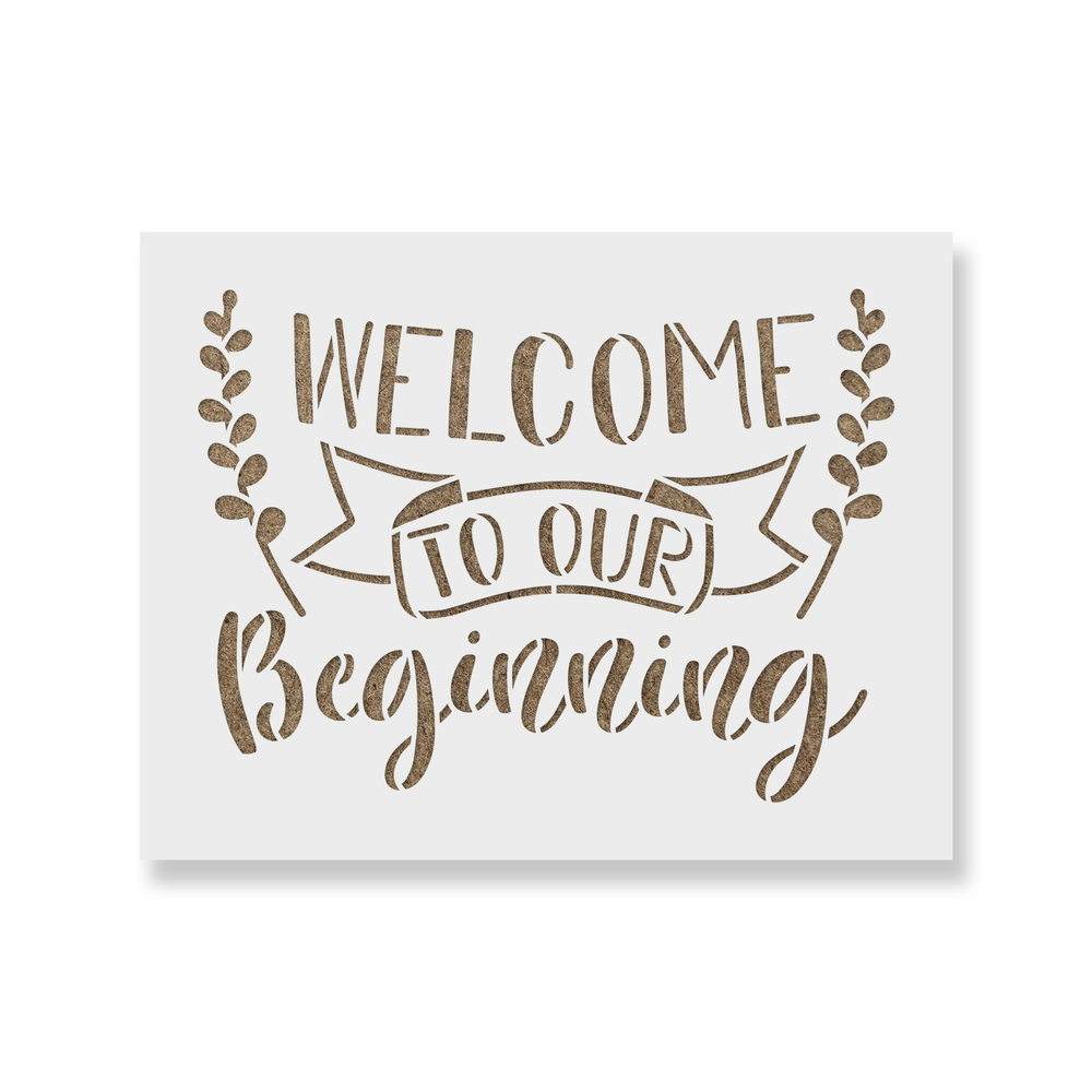 Welcome to Our Beginning Stencil - Durable & Reusable Mylar Stencils