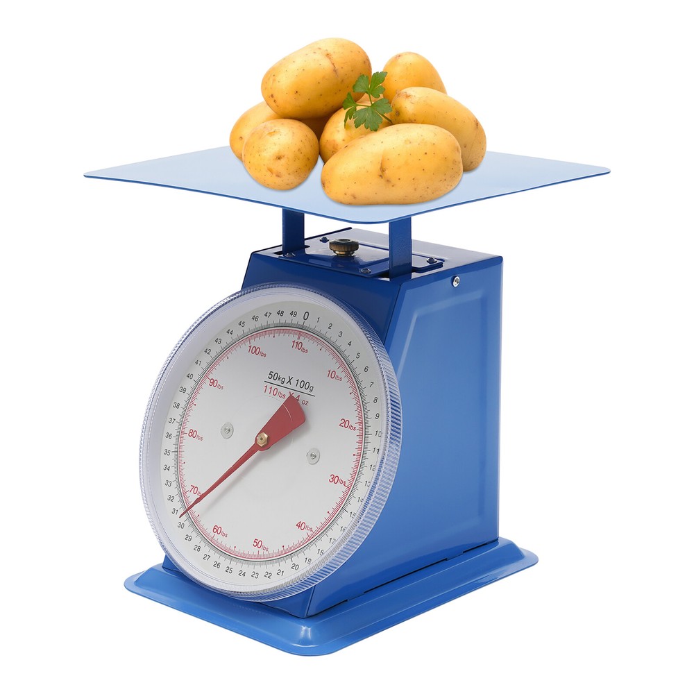 110-LBS Heavy Duty Mechanical Kitchen Scale with Large Dial & Durable Design
