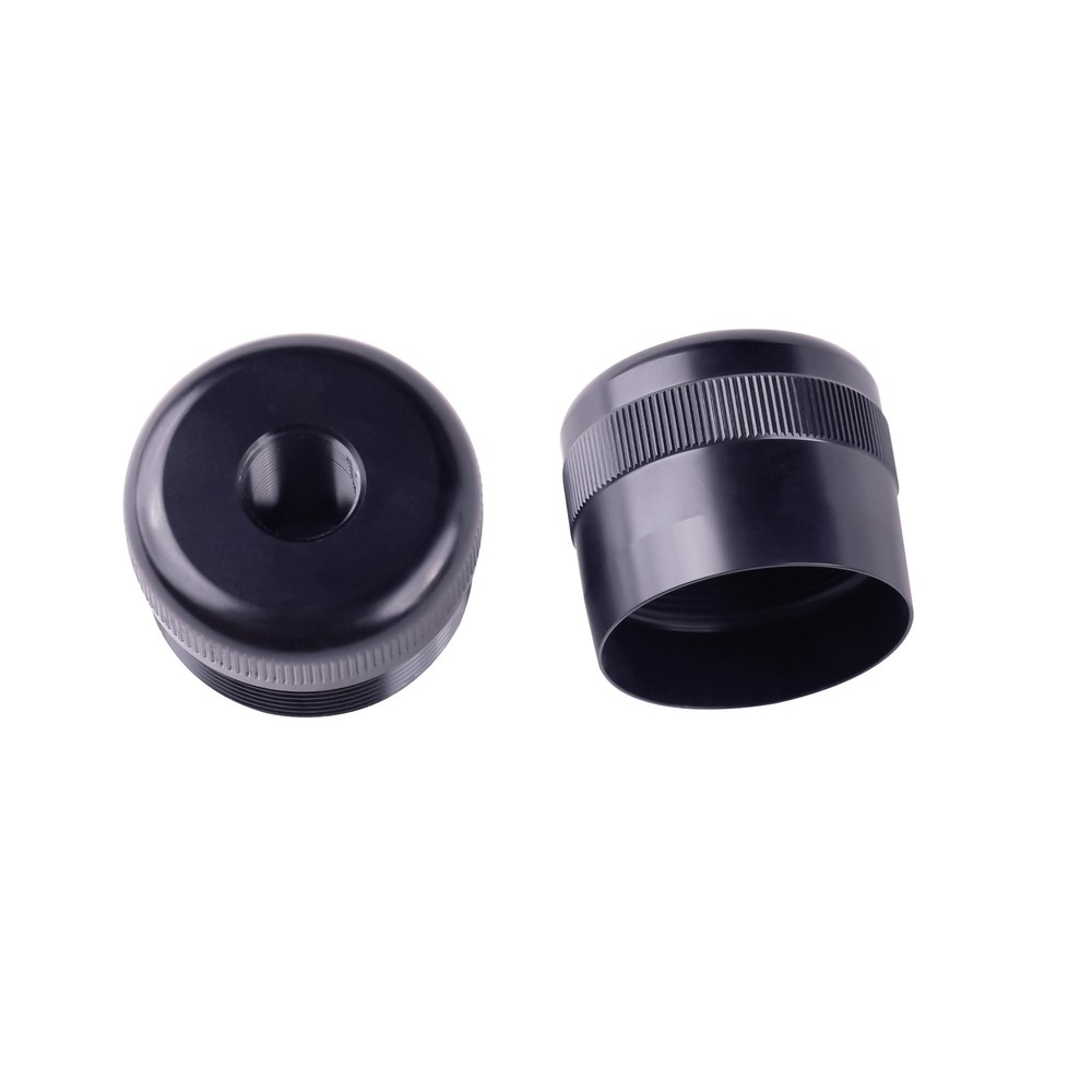 1/2-28 Threaded Aluminum End Caps Black Threading For Secure Attachment