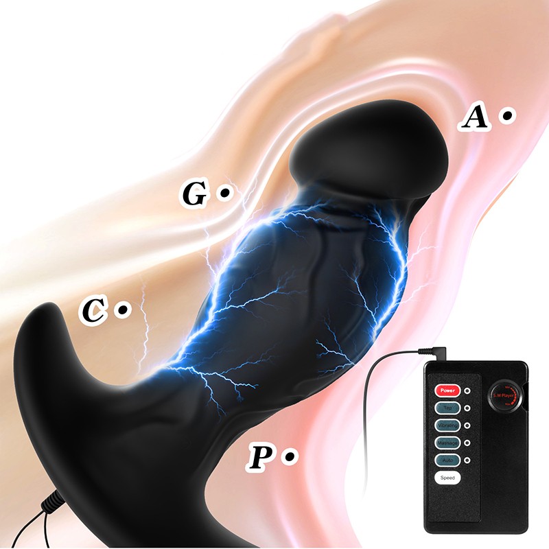 Full Set E-Stim Electro Host Pulse Shock Plug Therapy Device Male BDSM US