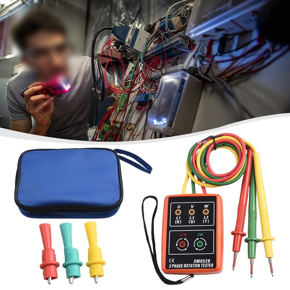 Reliable 3 Phase Sequ ence Tester for Rotation Detection with LED Indicator