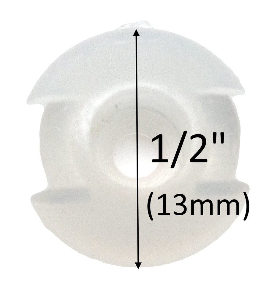 Milky White Bottom Rail Button Plug for Horizontal Blinds with 1/4" (6.3mm) Hole