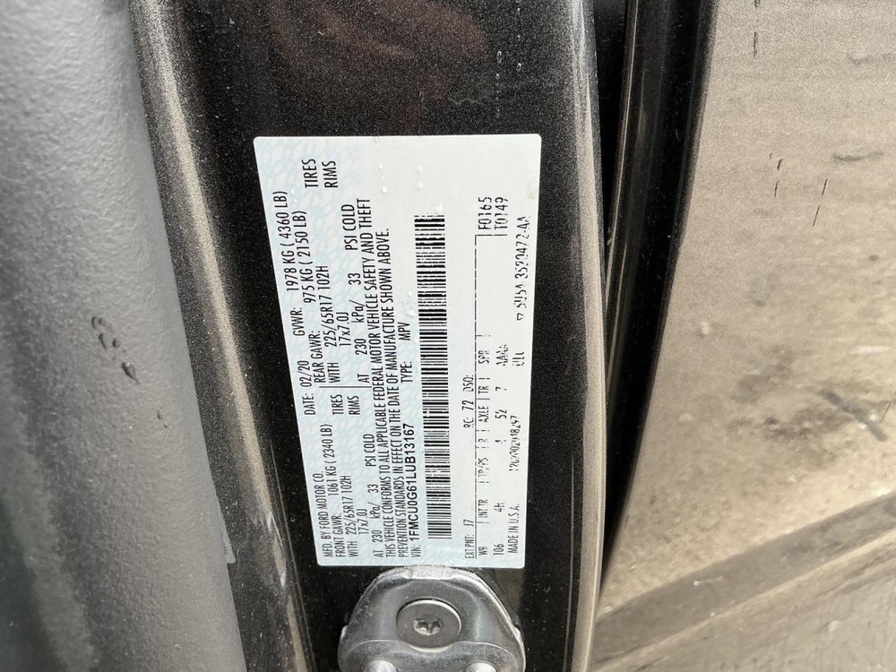 Camera/Projector Rear View Camera Fits 20-22 ESCAPE 861332