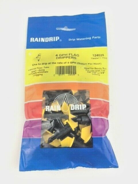 *NEW* RAINDRIP 4 GPH FLAG DRIPPERS 25 per BAG