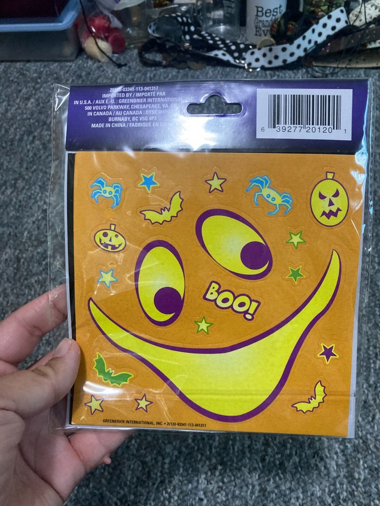 Pumpkin Decorating Kit! Includes 4 sticker sheets for 4 pumpkins!