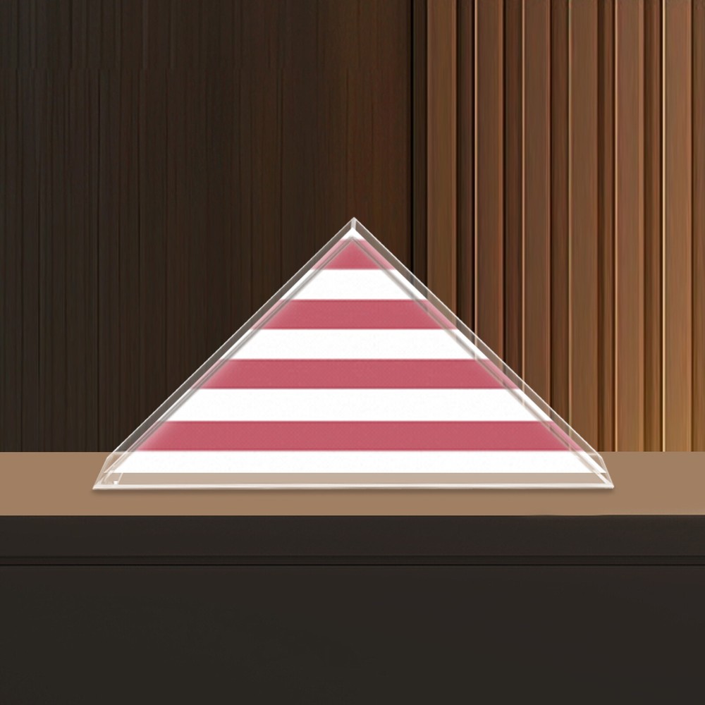 Flag Display Case Clear Acrylic Flag Box Triangle Holder for Table Wall Mounted