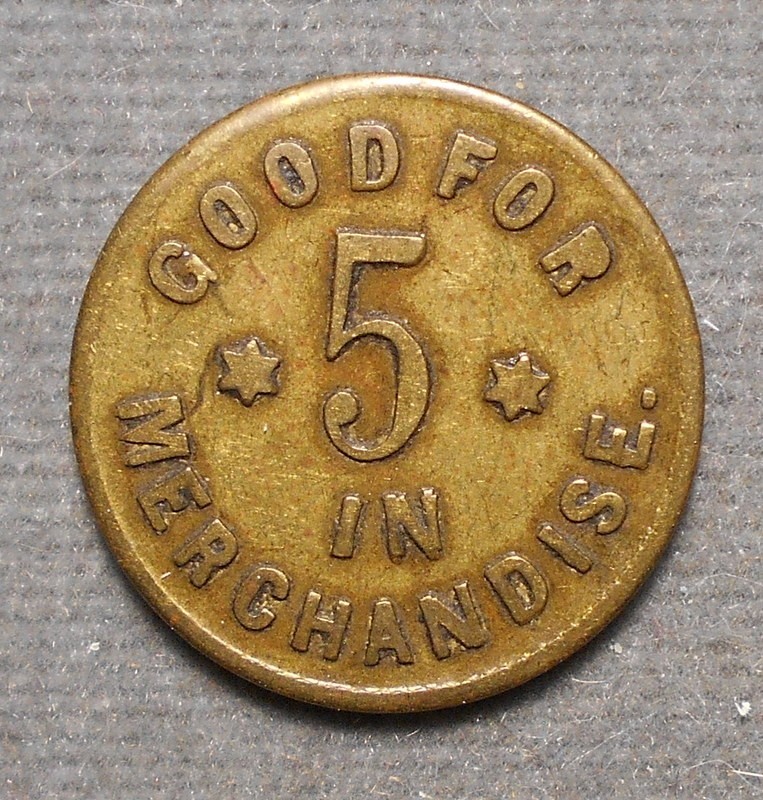 Hurricane Mills, Tenn., Jas. T. Anderson & Sons Good For 5 In Merchandise.