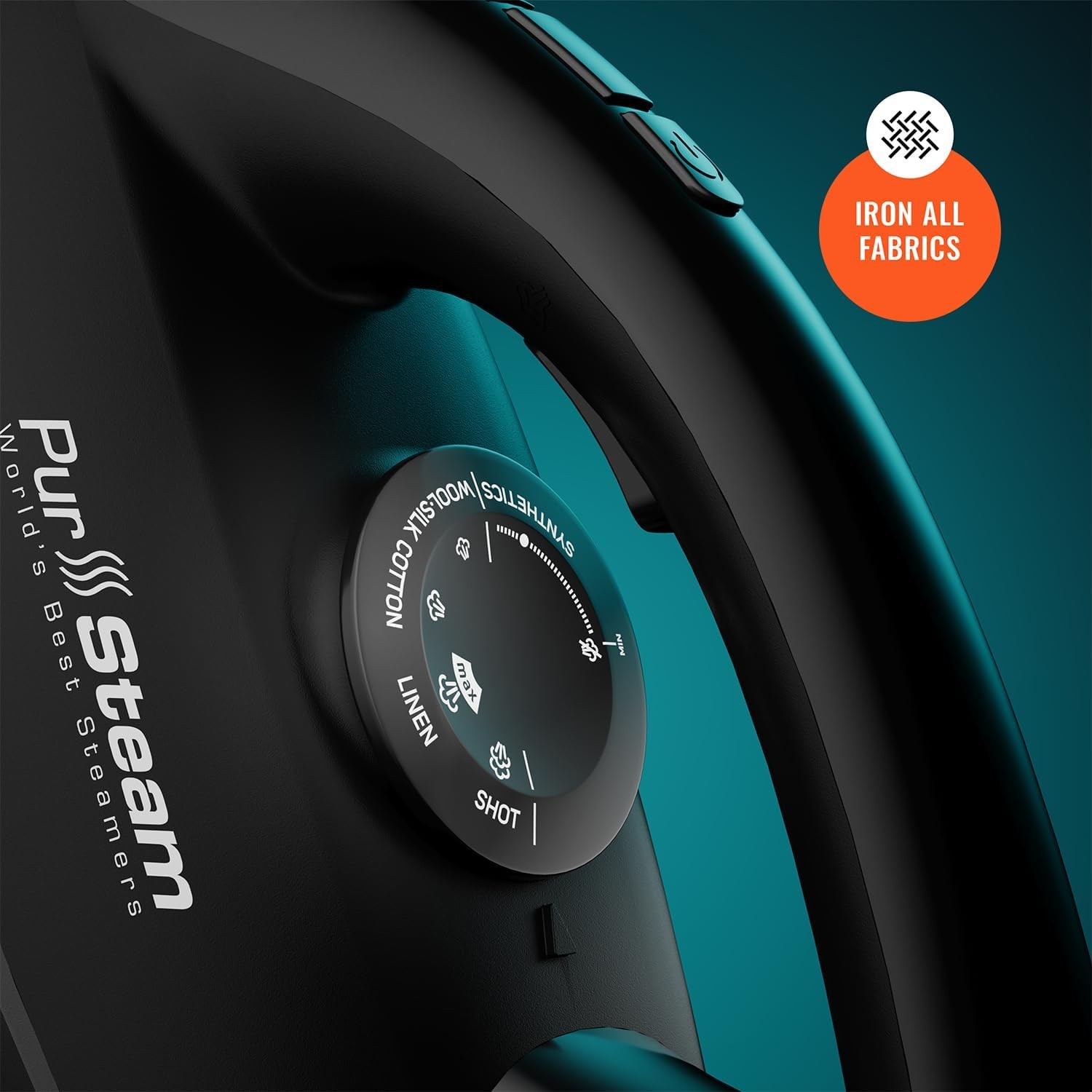 Pursteam Steam Station Max Ceramic Soleplate Steam Iron for Clothes 1500W