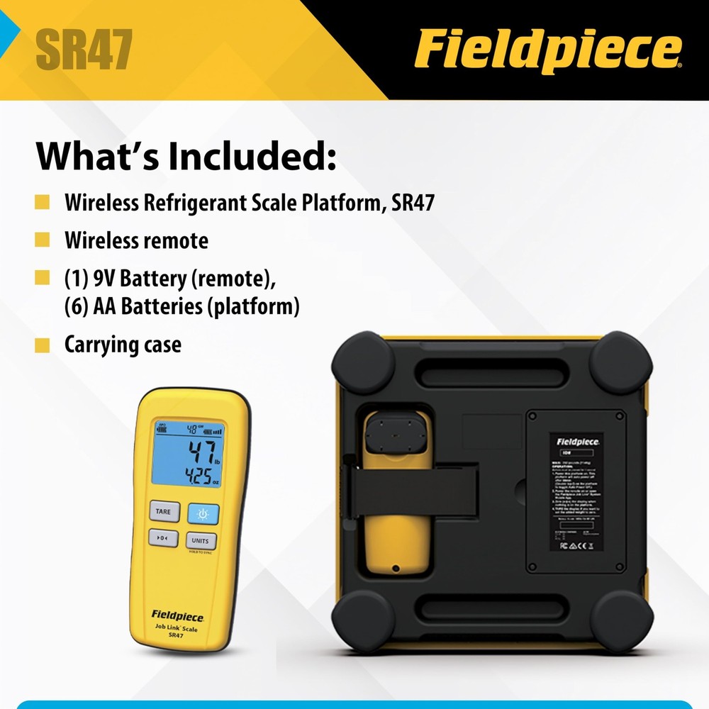 Fieldpiece SR47 Wireless Scale with Remote