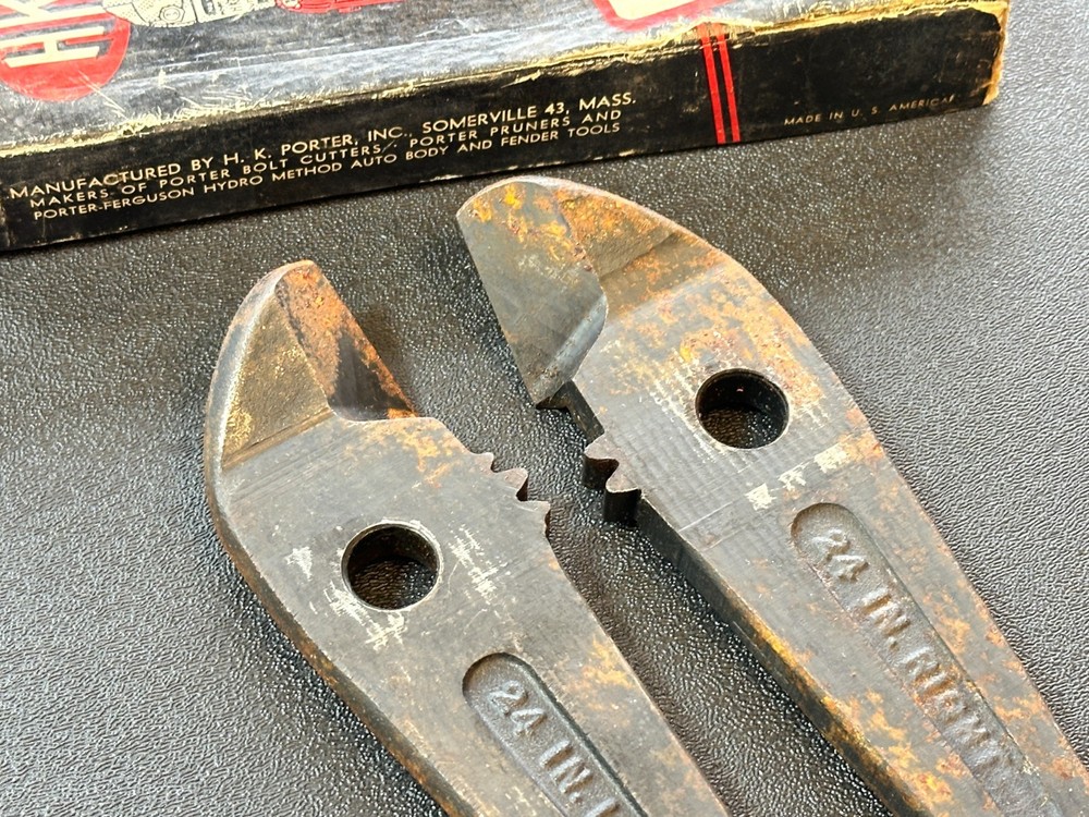 HKP Porter USA 2pc Bolt Cutter Angle Angular Cut Replacement Jaws O.K. 24 IN
