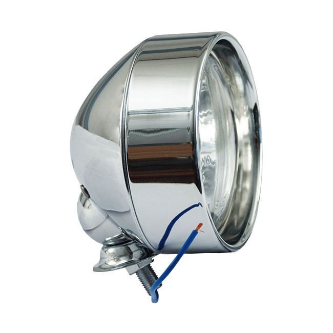 Chrome Fat Spotlight (1) E- Marked Highway Light 4 inch Diameter Spot Light