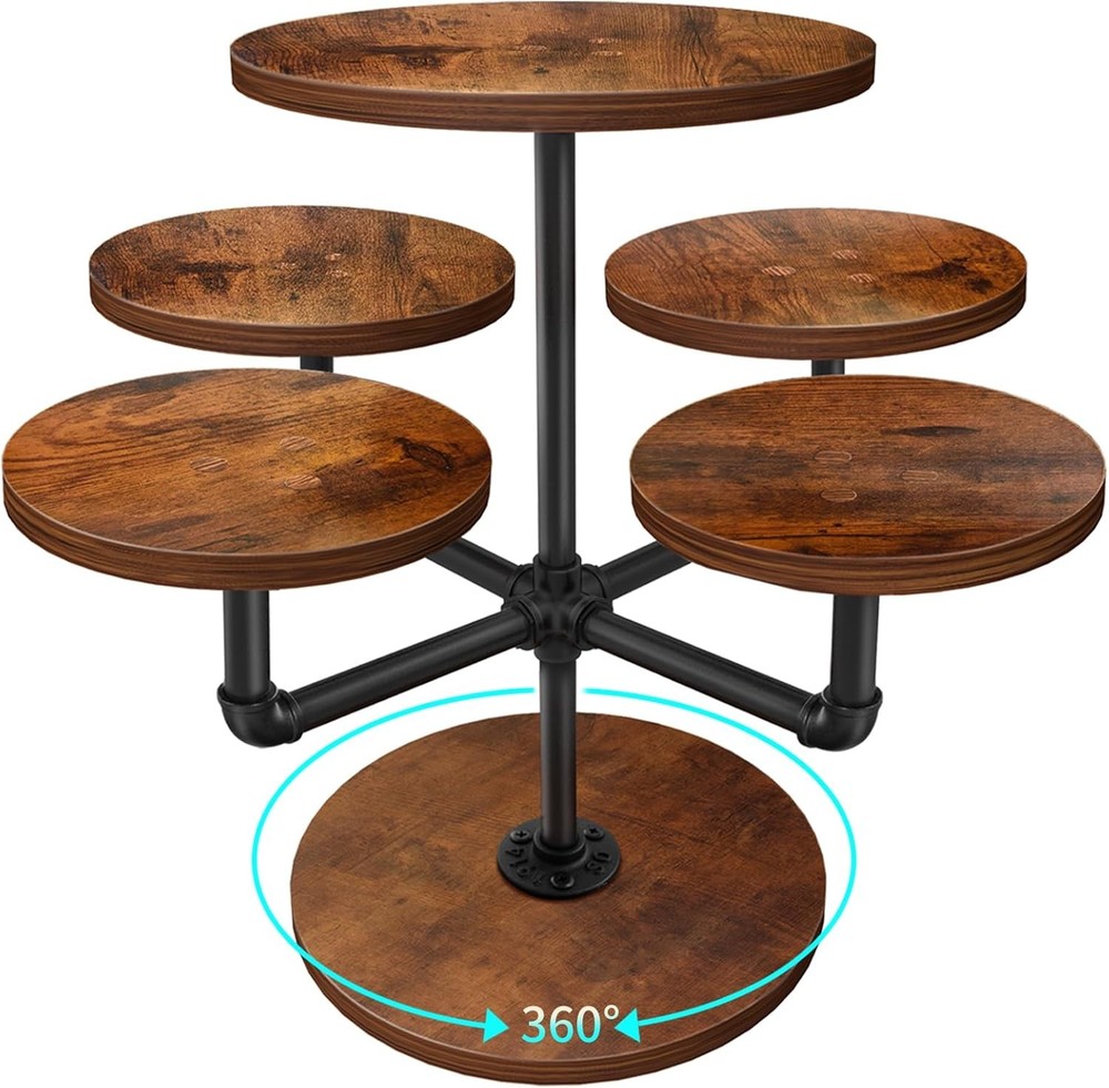 Cupcake Stand, 360° Rotatable Cupcake Stand for 50 Cupcakes Rustic Cake Stand...
