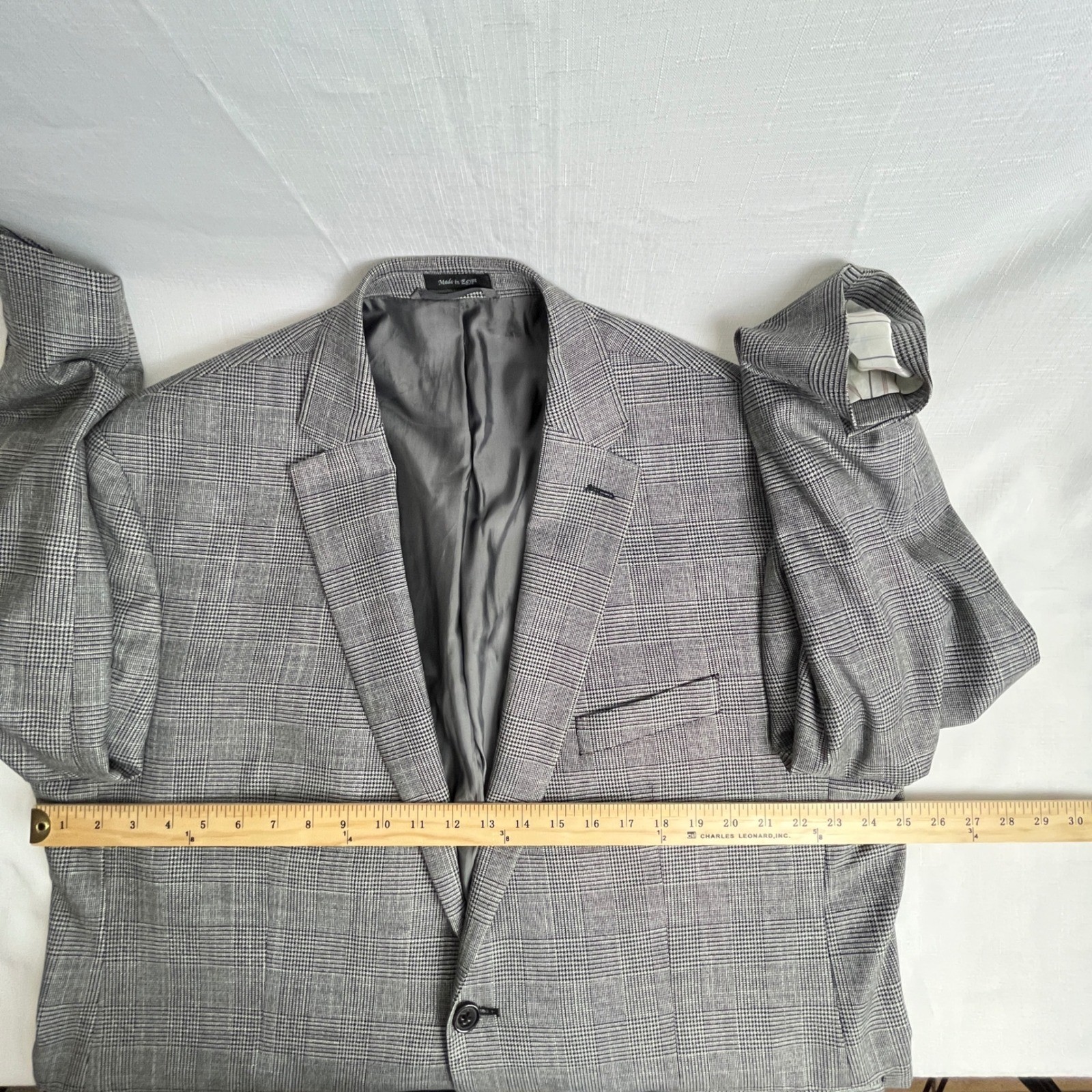 Lauren Ralph Lauren 48R Gray Glen Plaid Sport Coat Blazer Mens NWOT Classic
