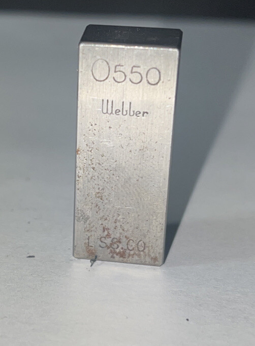 .550 Starrett-Webber Gage Block Used