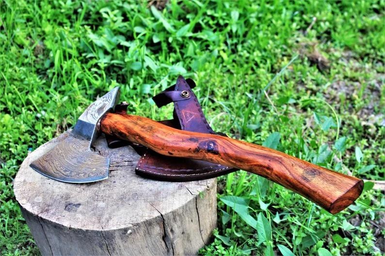 Multi Purpose Viking Handmade Damascus Steel TOMAHAWK, HATCHET, AXE , INTEGRAL