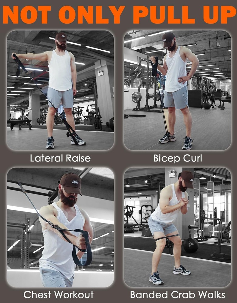 Fitarc Pull Up Assistance Bands Set,Pull Up Assist Strap with Handle,14 Level...