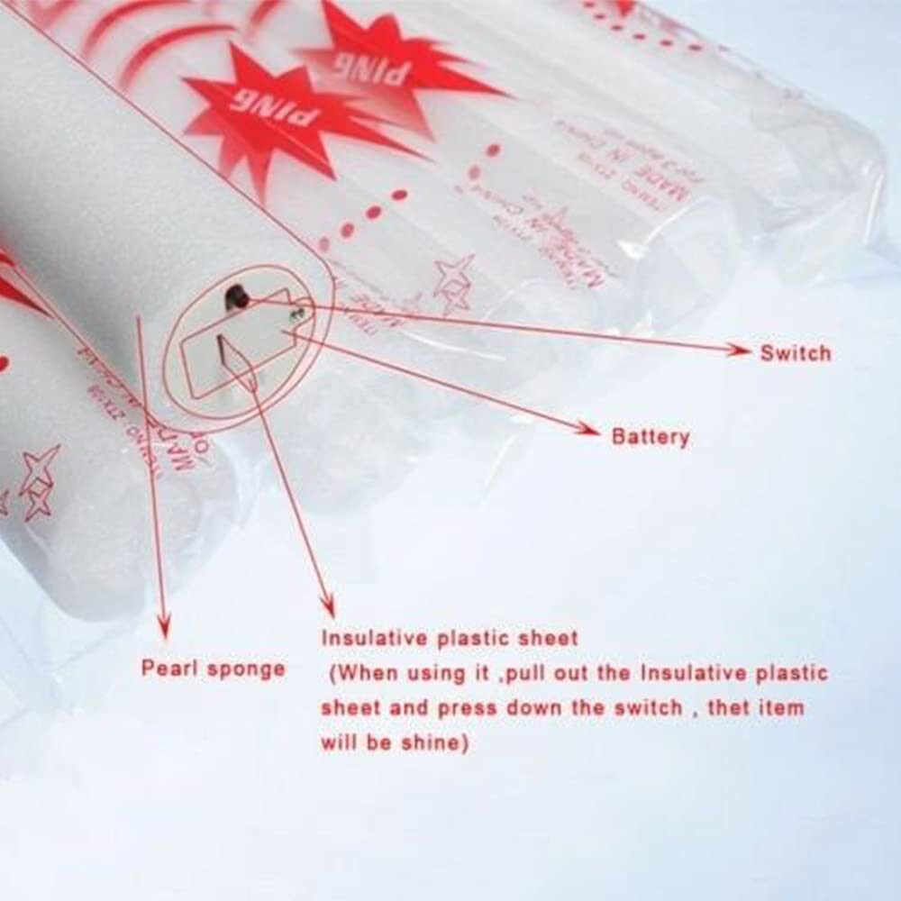 100PCS LED Light Up Foam Stick Multi Color Glow Stick For Party