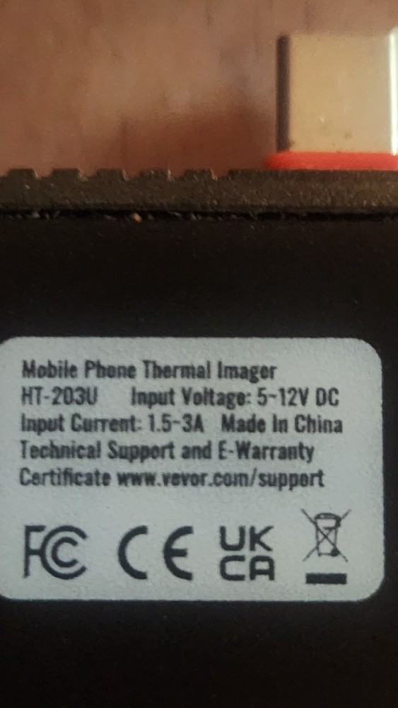VEVOR Thermal Imaging Camera for Android 256x192 IR Resolution 25Hz Refresh Rate