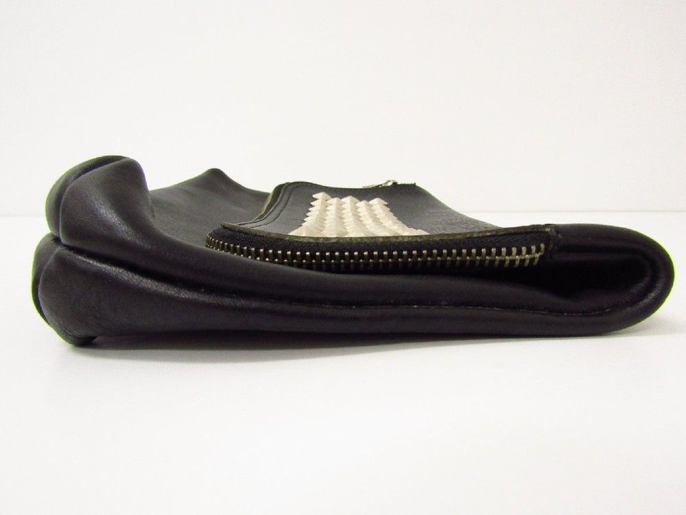 Calee Studded Leather Clutch Bag Y2307