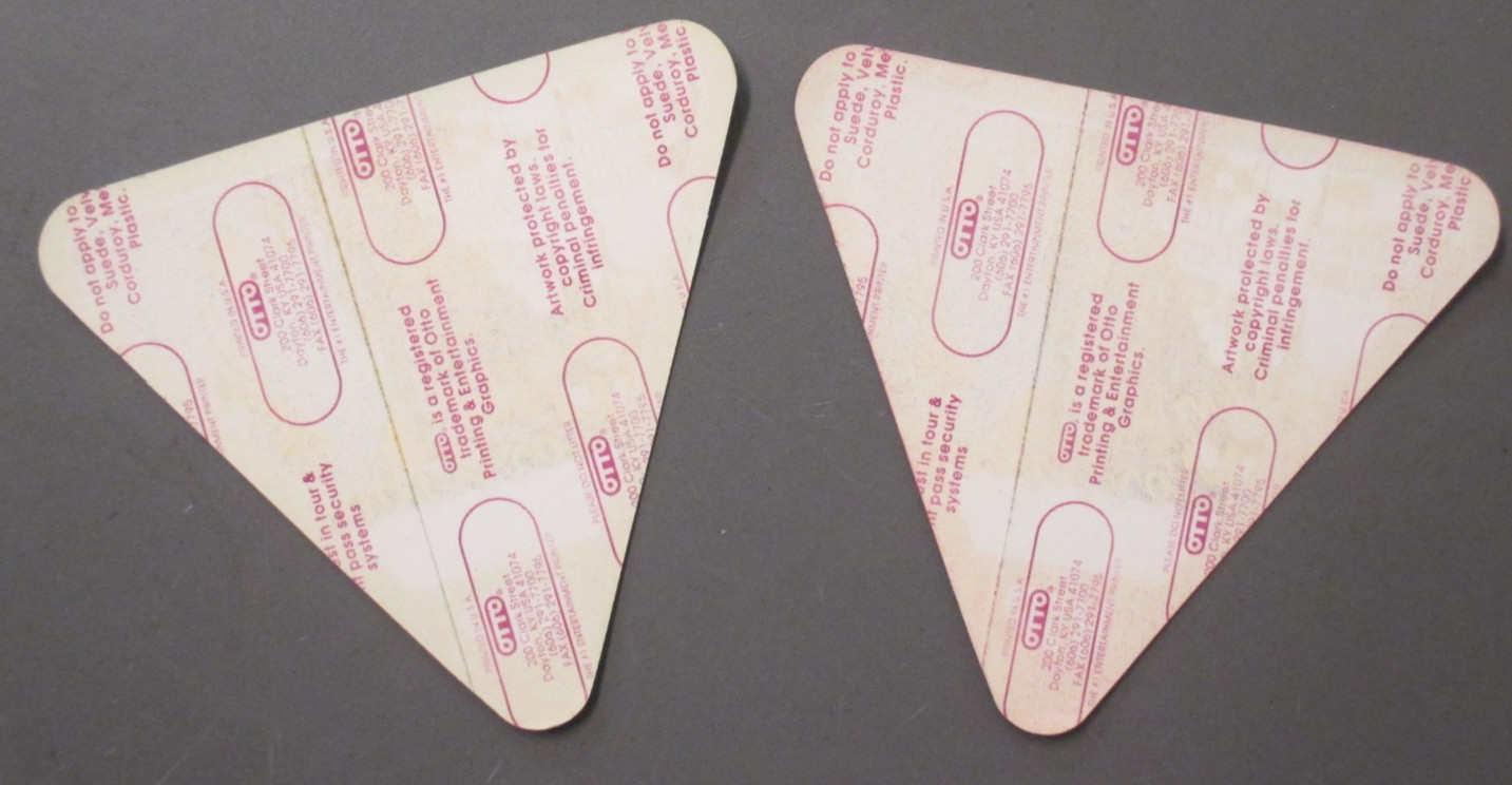 Van Morrison backstage pass satin cloth stickers 2 Tour '95 triangles OTTO !