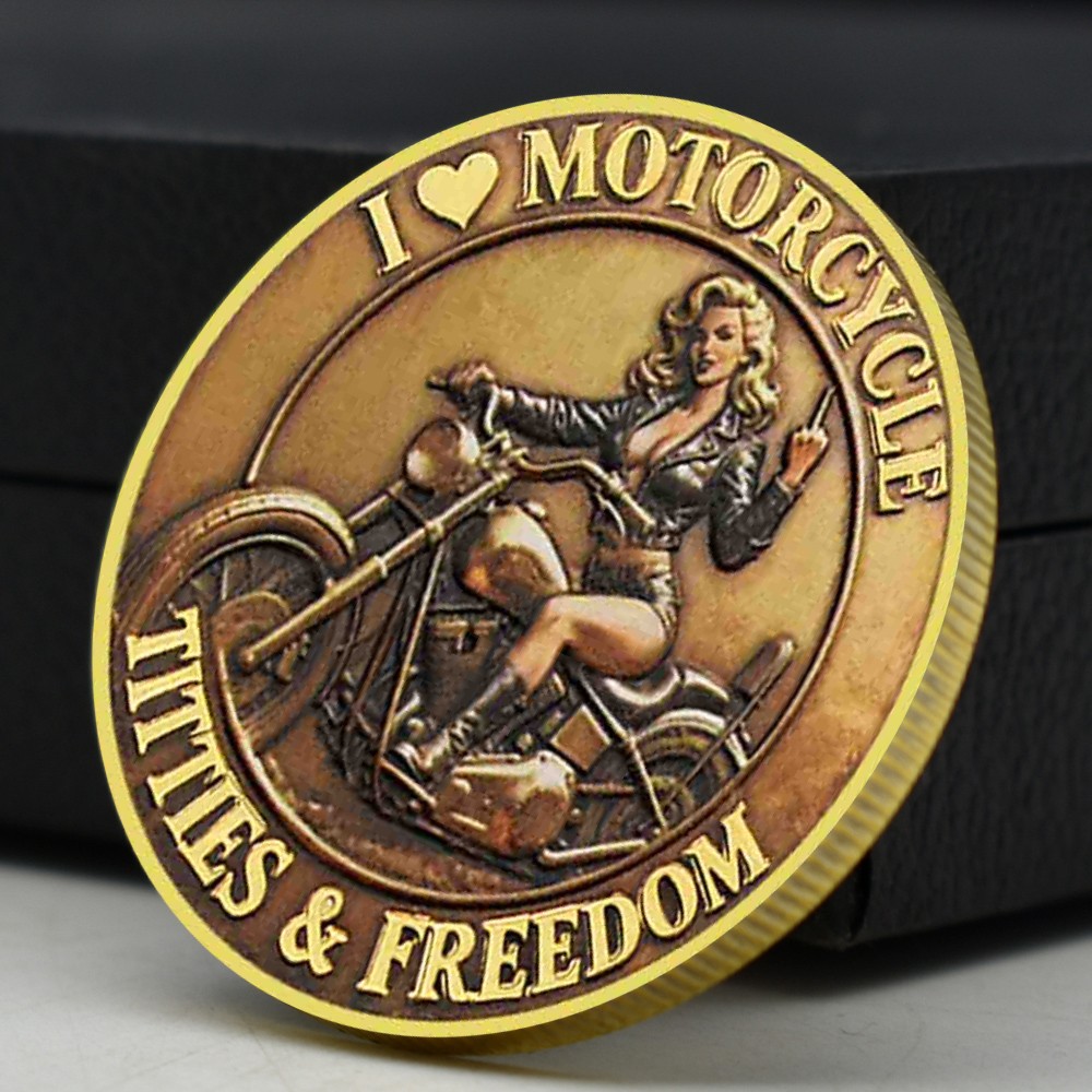 Old Bastards Motorcycle Club Coin - Lifetime Member, Vintage Biker Design Medal