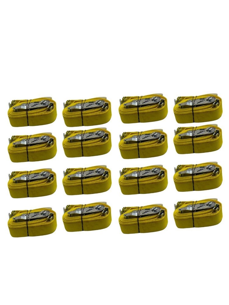 2" X 12' Yellow E-Track Ratchet Strap 16 Pack