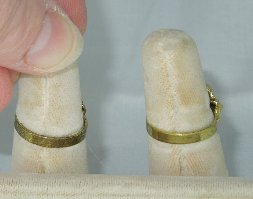 2 Ring Blanks Settings Cabochon Adjustable Antique gold Plated Brass 87V
