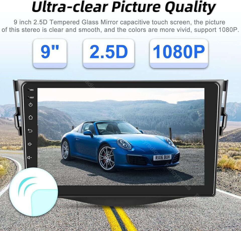 Apple Carplay Car Stereo Radio For Toyota RAV4 2007-2012 Android 15.0 GPS Camera