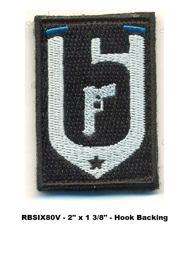 RAINBOW SIX OPERATION BLACK ICE - 2 INCH - HOOK BACK- RBSIX80V
