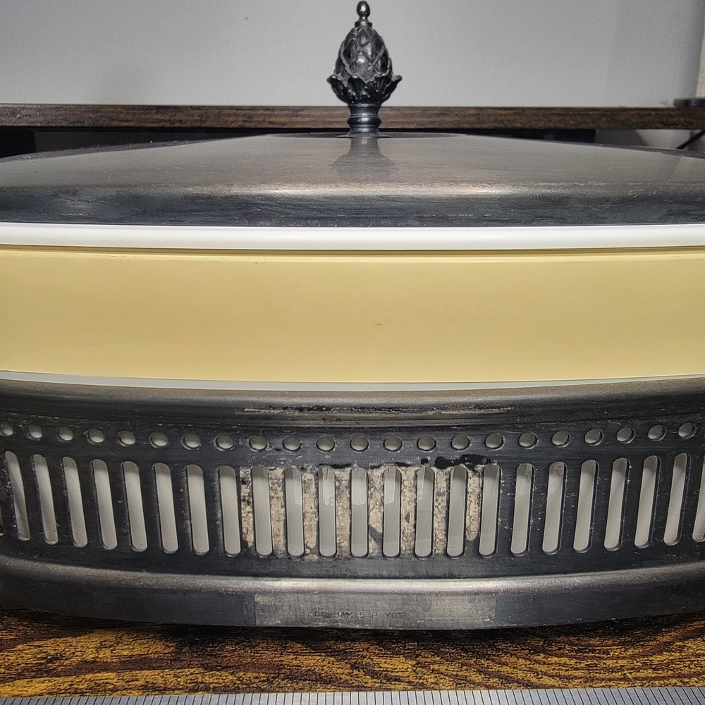 Gorham Silverplate Casserole Stand YC90 w/ Lid Insert Vintage Buffet Warm Dish