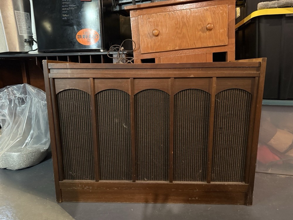 Sears Silvertone Solid State Stereo Console AM/FM Record Player