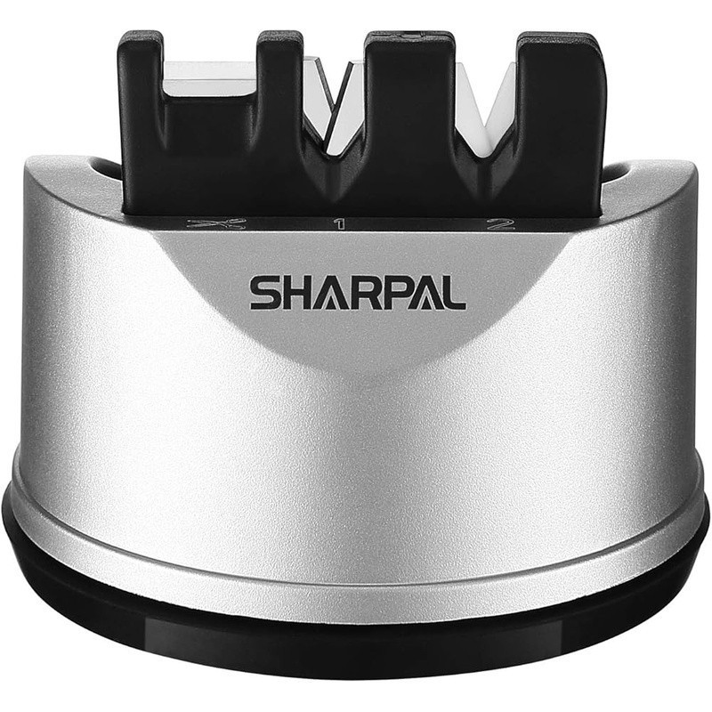 3-Stage Knife Sharpener W/ Strong Suction Base & User-Friendly Design Scissors