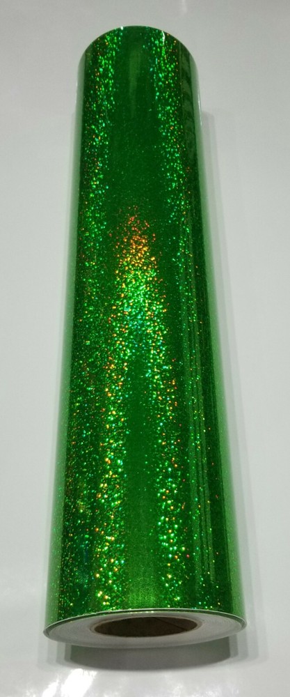 Fluorescent Green Sequin Sign Vinyl 24" x 10 ft