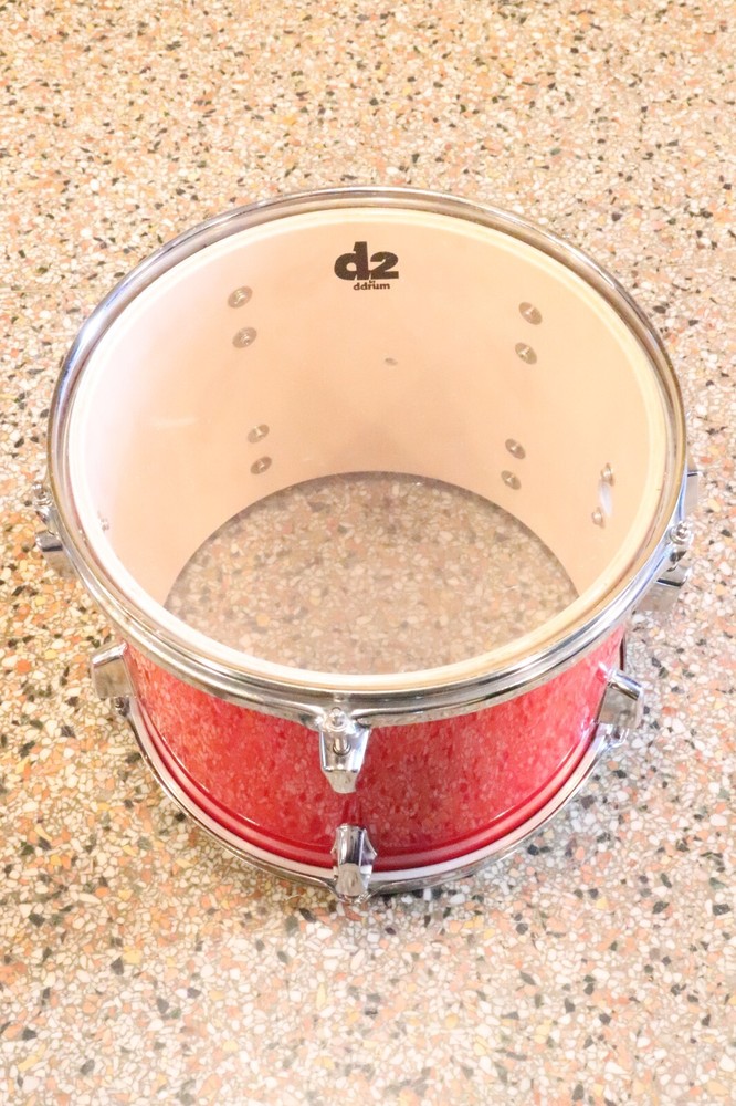 Percussion Plus 10x12 Rack Tom Drum Red Wrap