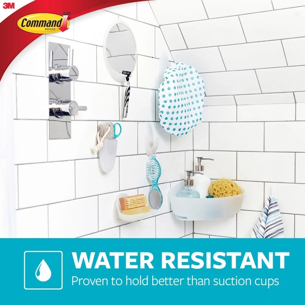 Frosted with Adhesive Strips Large Bathroom Organizer with