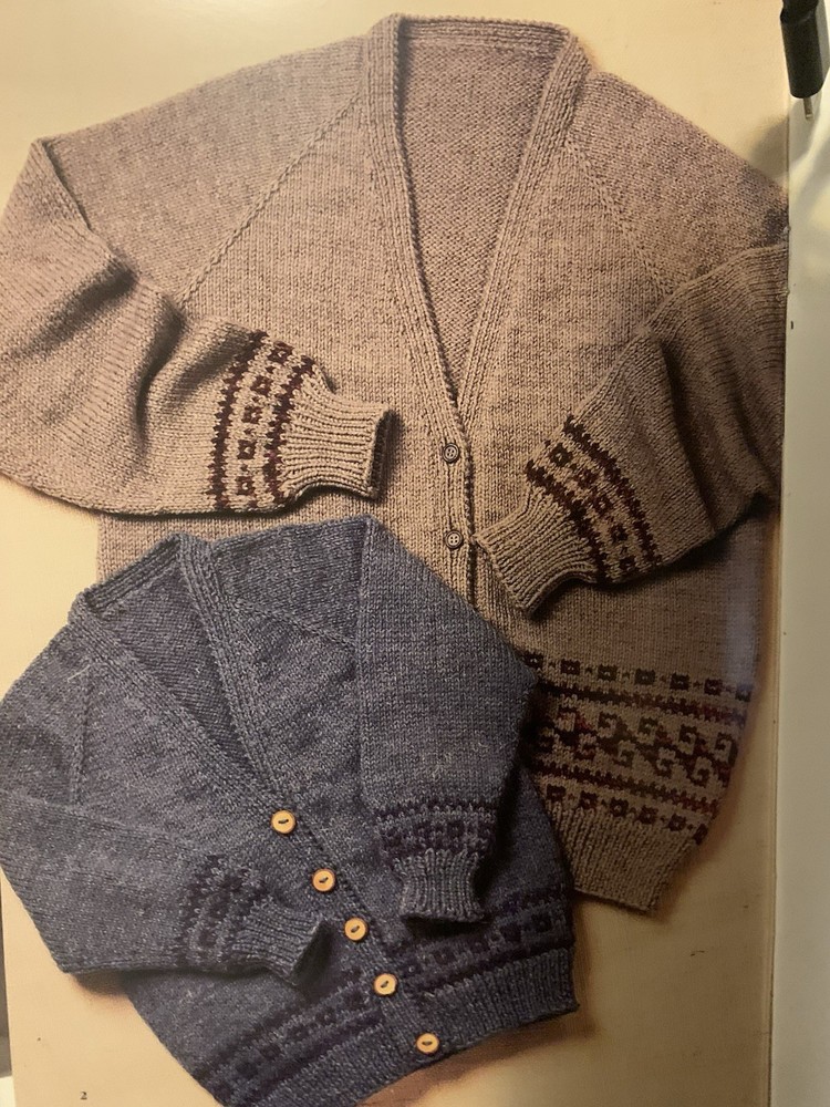 Hand Knit Patterns Sweaters Train Tractor Dinosaur Hearts Cables Upside Downers