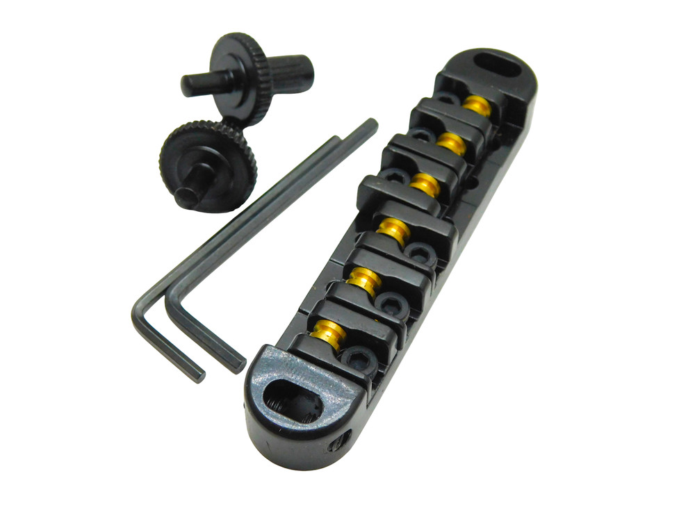LOCKING ROLLER Bridge Gibson Les Paul Guitar-Black Small Post