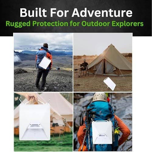 Starlink Mini Case, Silicone Protector with Backpack Strap Mount – Black