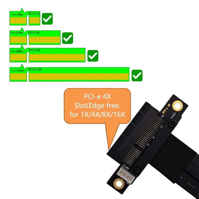 for M.2 NVMe SSD Extension Cable Drive Riser Card Support M2 to PCIE