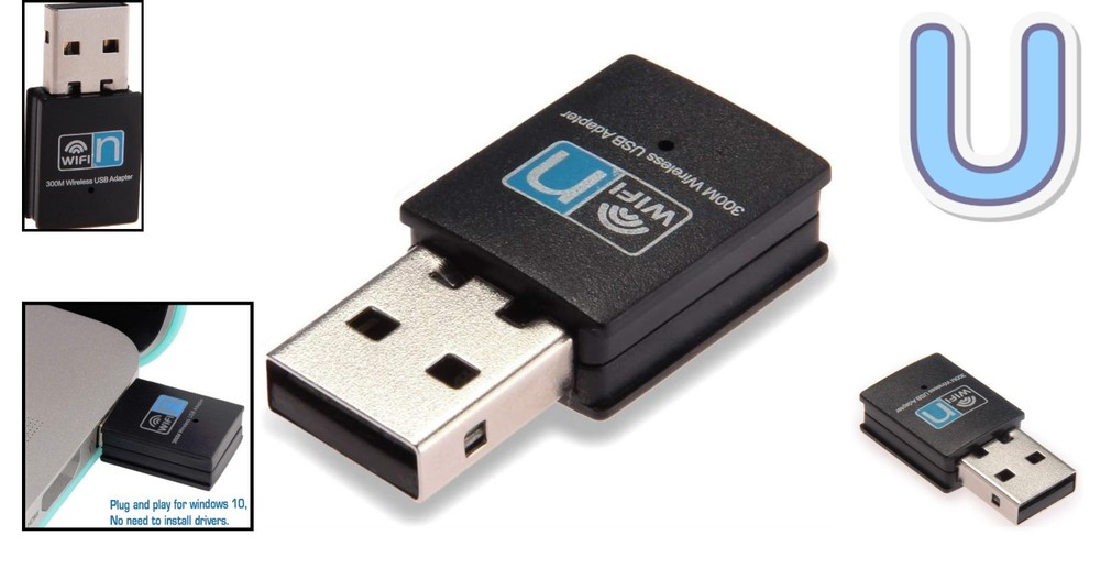 Versatile 300Mbps USB WiFi Adapter - Compatible with Multiple Operating Systems