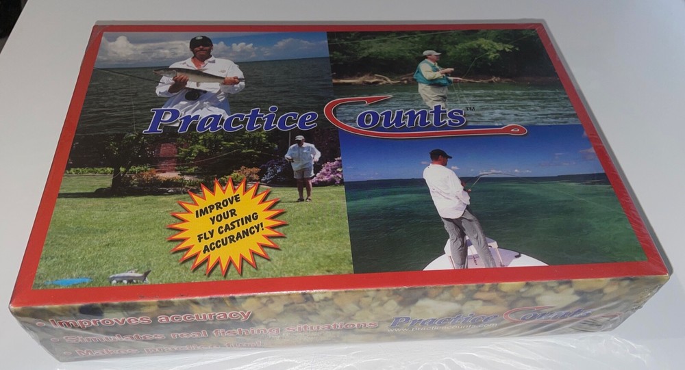 NEW! Practice Counts! Improve Your Fly Casting Accuracy! Flies, Targets, Tees