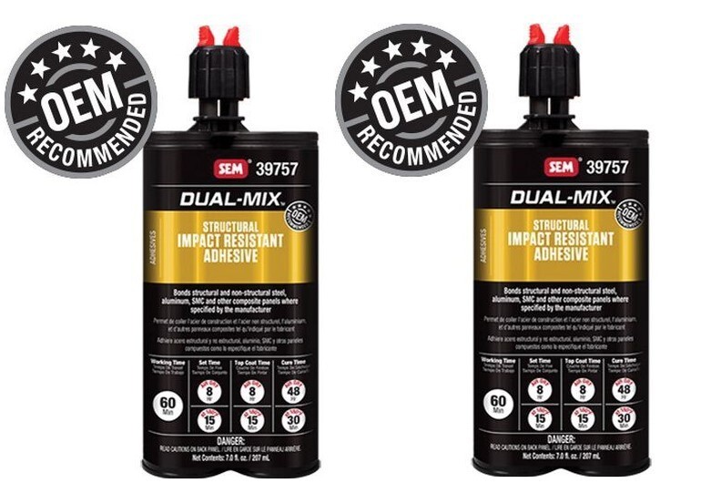 SEM 39757 Dual-Mix Structural Impact Resistant Adhesive (2 Pack)