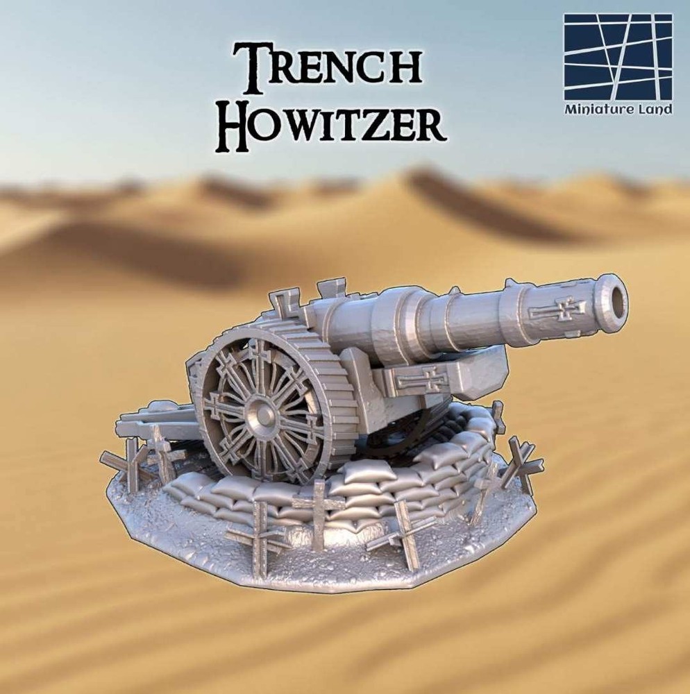 3d Print Trench Howitzer 28mm.