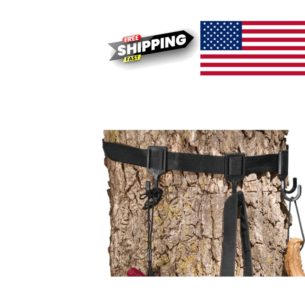Adjustable Multi Hook Accessory Holder Steel Black for Hunting and Camping