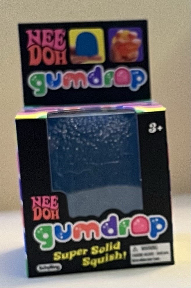 Needoh Gum Drop BLUE Super Solid Squish NIB