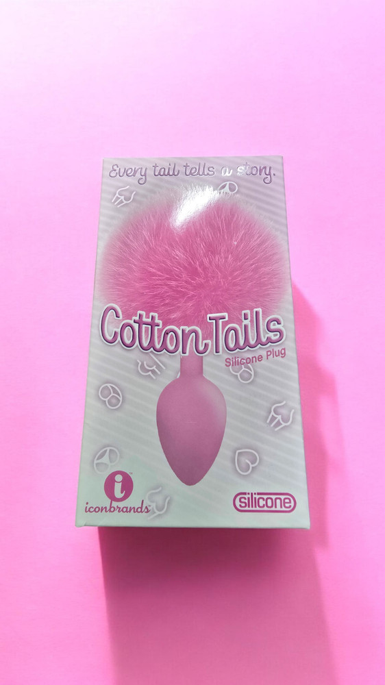 Cottontails, Silicone Bunny Tail Butt Plug, Pink