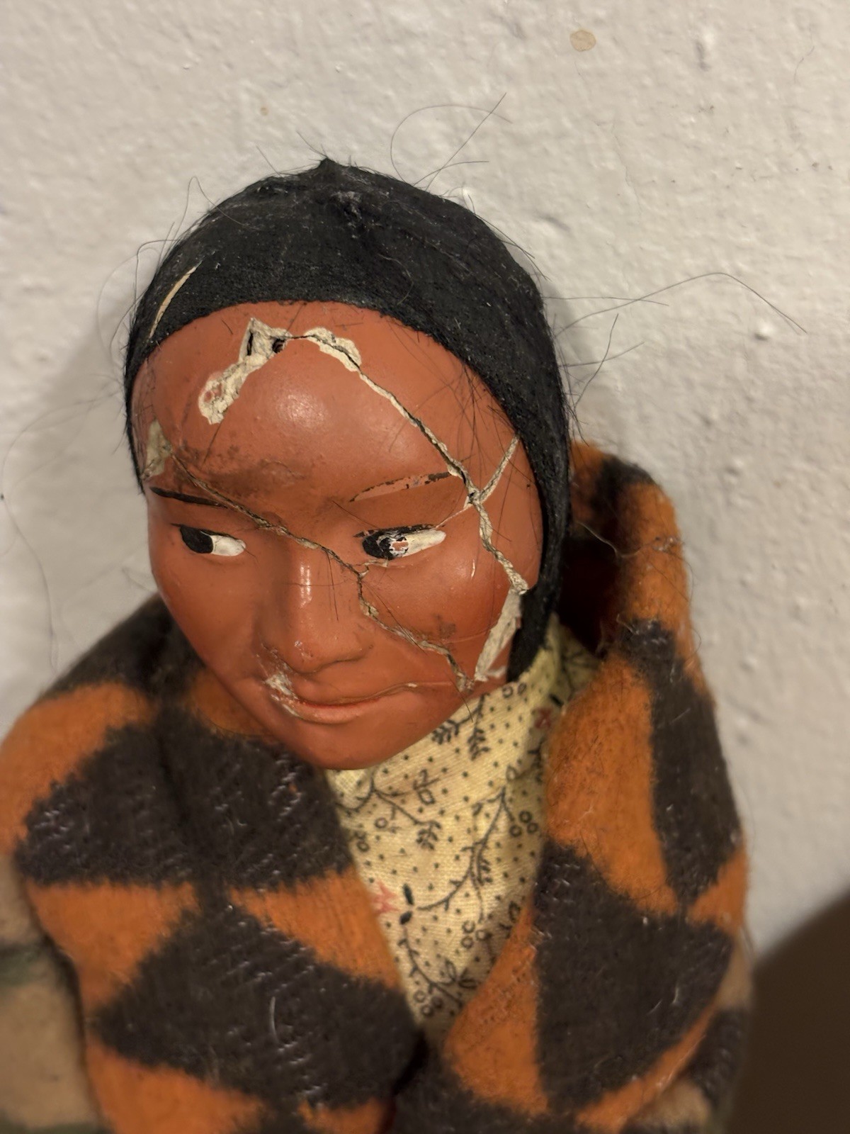 Antique 1920s Skookum Indian Dolls Set of 3 Whirling Log Swastika Bully Good