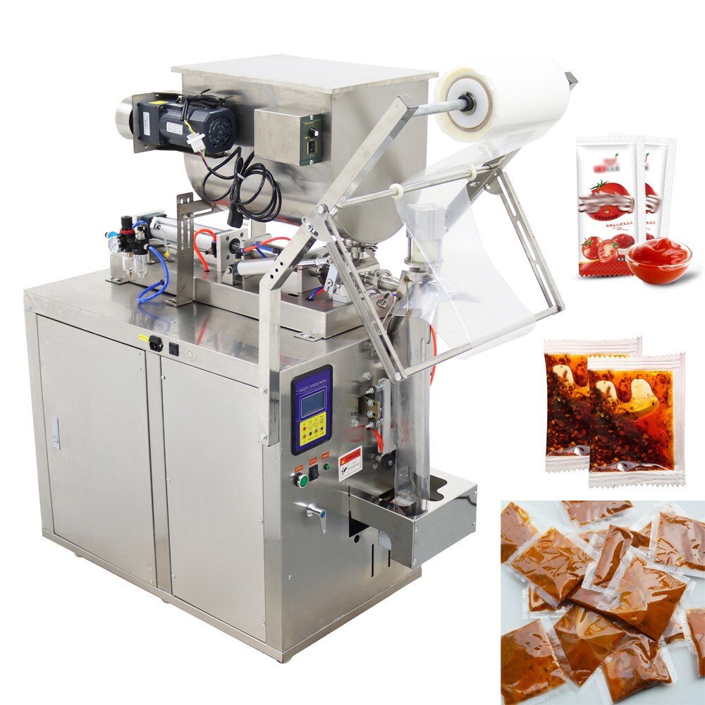 30-300ml Liquid Paste Quantitative Filling Machine Mixing Hopper Automatic Pack